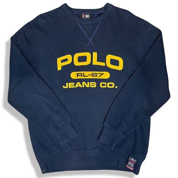 Vintage 90s Polo Ralph Lauren Polo Jeans CrewNeck Sweatshirt - Picture 1 of 3